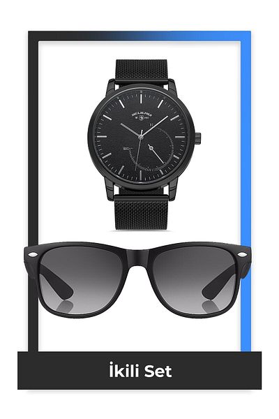 Aqua Di Polo 1987 Unisex Black Watch Set Stsa003295