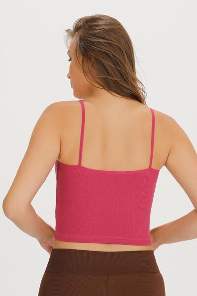 Sensu Women's Corduroy Rope Strap Crop Bustier - CROP120