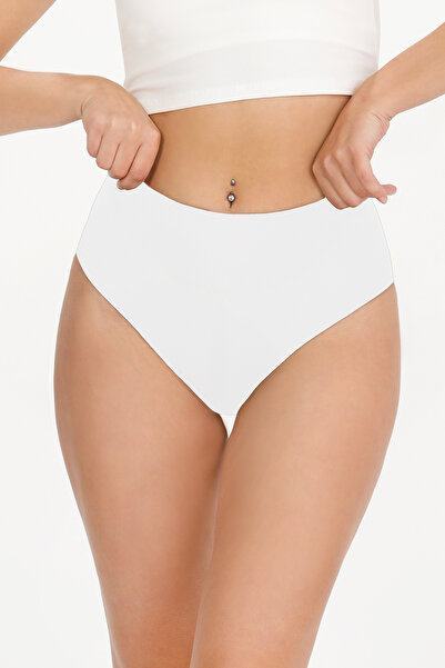 Sensu Жіночі стринги з високою талією з лазерним вирізом, комплект з 3 штук Kts5002