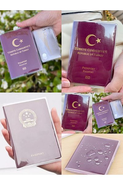 Gempo Transparent Passport Case And Unisex Men Women Wallet Card Holder Passport Container Wallet For Travel