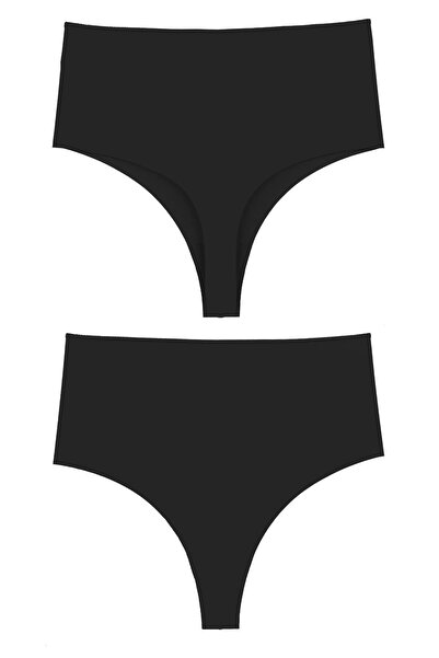 Sensu Női magas derekú tanga lézerrel vágott bugyi 5 csomagos készlet