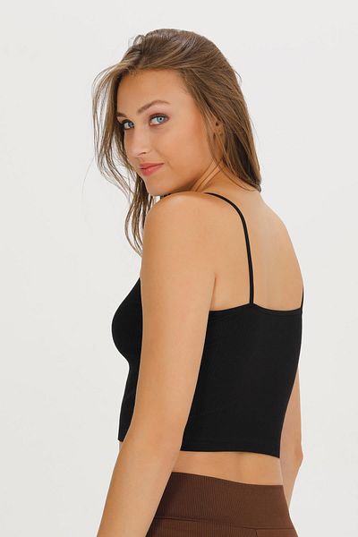 Sensu Women's Corduroy Rope Strap Crop Bustier - CROP120