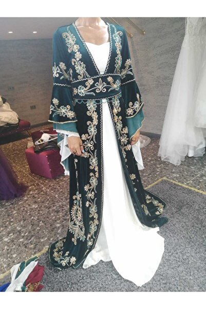 madamebrade KINA KAFTANI KADİFE TAŞLI BİNDALLI
