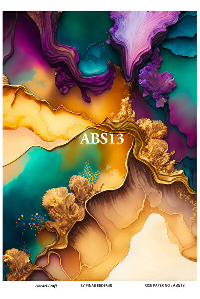 LİNEART Pirinç Dekopaj Kağıdı No:ABS13- 29X42cm