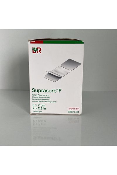 Lohmann & Rauscher Suprasorb F 5cm X 7 cm Waterproof Transparent Film Wound Cover - 10 Pieces