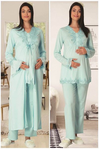 By Mecit Pijama Set halat de pijama de maternitate Carpediem 1517