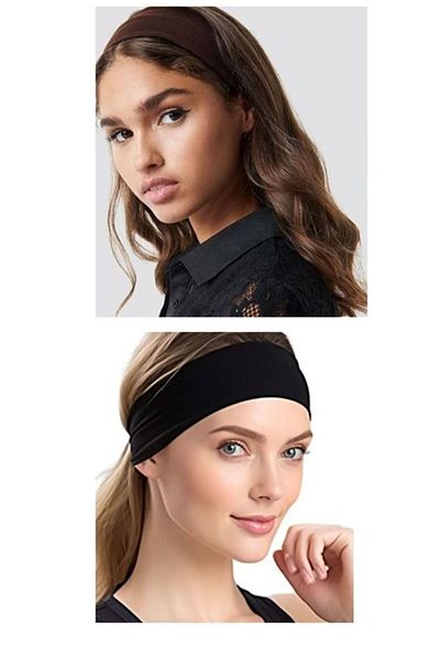 BERG 2 PCS Hair Band Elastic Combed Sports Headband Yoga Headband