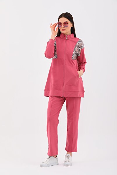 WestBound Жіночий леопардовий пуловер з паєтками, 2-компонентний спортивний к...