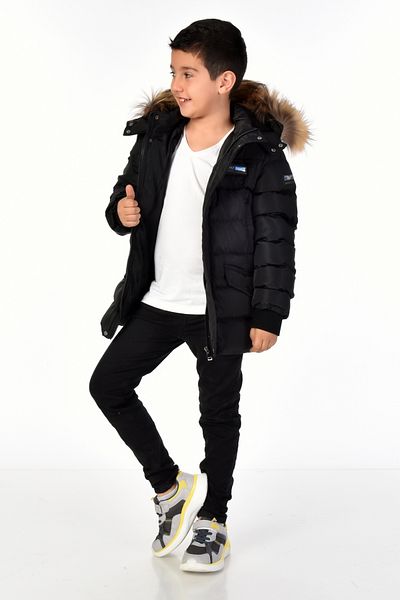 Benittokids Natural Fur Boy Puffer Coat 51246