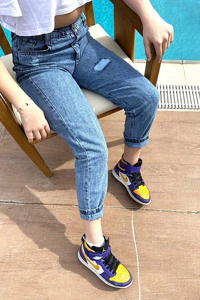 Pina Kids Girl's High Waist Tube Leg Jeans