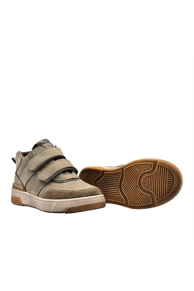 kids A more Comolli Double Velcro Genuine Leather Boys' Boots Sand Color