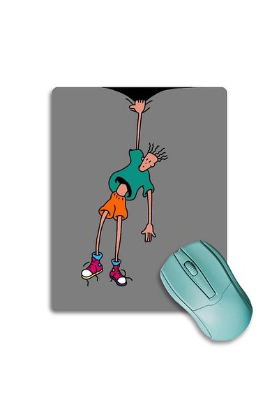 SonicTouch Gray Fido Dido Themed Non-Slip Gaming Gamer Seamless Mouse Pad - 17x21cm