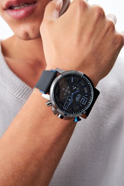 Aqua Di Polo 1987 ساعة يد رجالية سيليكون سوداء Apwr010003