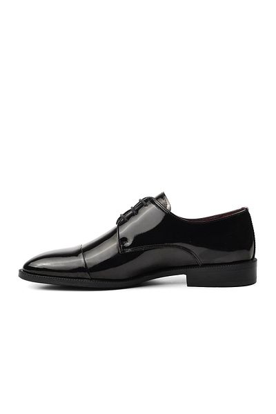 Pierre Cardin 7028-1 Μαύρο λουστρίνι Γνήσιο δέρμα Ανδρικά Κλασικά Παπούτσια