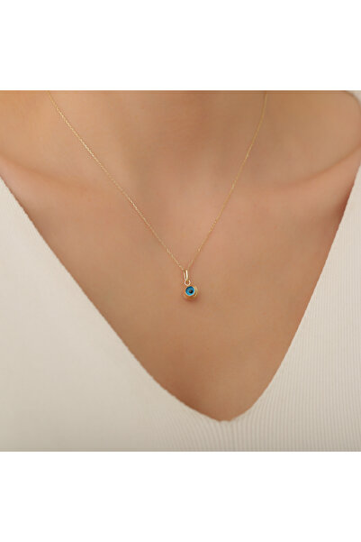 Gianfranco 14 Ayar Altın Nazar Boncuğu Kolye Ucu