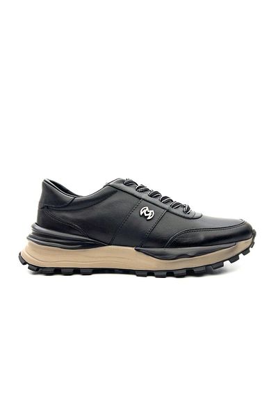 MARCOMEN 19466 Men's Genuine Leather Black Casual Shoes