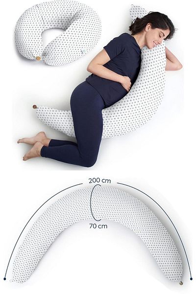 Elyaf Sepeti XL Baby Support Cushion - Μαξιλάρι θηλασμού και εγκύου, βαμβακερό ύφασμα, 200x70 cm