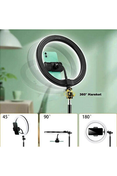 VOOKA Lipon Ring Fill Light Led Işıklı Tripod 10 Inç Halka Youtuber Tiktok Makyaj Işığı Ayaklı 10 Inç