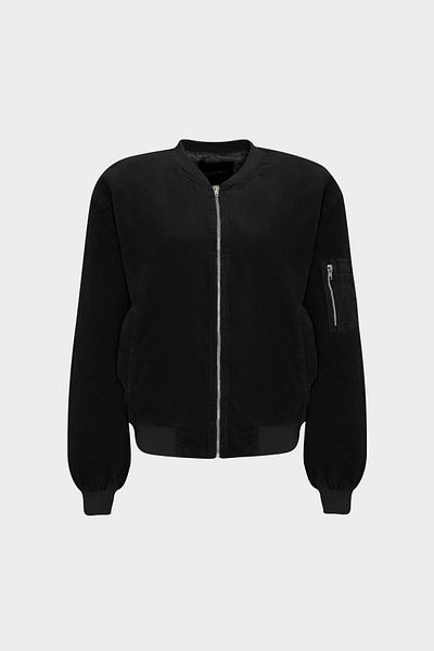 Açelya Okcu Premium Velvet Oversize Bomber Jacket