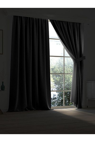 best always Curtain 2 Pieces Light Proof Sunshade Background Curtain Light Proof Blackout Curtain 2 Pieces