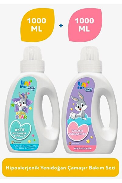 Uni Baby Çamaşır Deterjanı ( Alkol, Paraben, Boya Yok ) 1000ml + Yumuşatıcı 1...