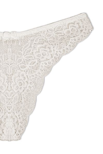 MİSTİRİK Tasali Model Full Lace Βραζιλιανό Μοντέλο Ευέλικτο Υφασμάτινο Αθλητικό Εσωρούχο Εκρού Χρώμα