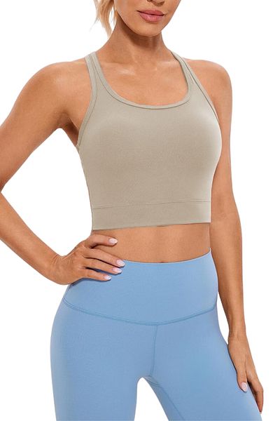 GHASSY CO. Ghassy Co. Women's Racerback Running Yoga Exercise Fitness Sports Bra CRS004