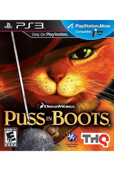THQ Puss In Boots (Çizmeli Kedi) Move Uyumlu PS3 Oyunu Teşhir ürün Orijinal K...