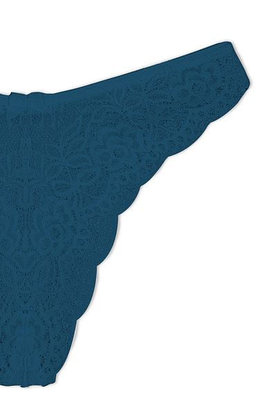 MİSTİRİK Αθλητικά εσώρουχα σε μπλε χρώμα Βραζιλίας δαντέλα με απαλό σχέδιο
