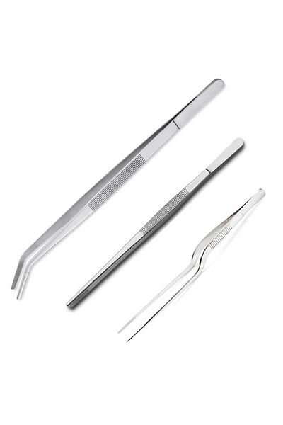 Arives Professional Chef Decoration Tweezers Set of 3