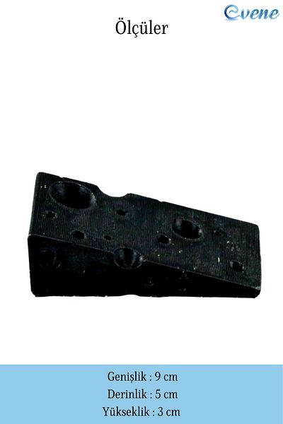 Evene Black Decorative Door Stopper - Holder and Stopper 2 Pieces Model 6