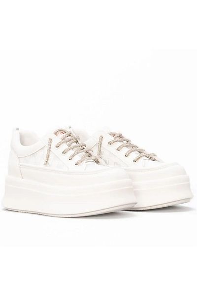 Guja Tenis casual cu talpă înaltă din piele naturală
