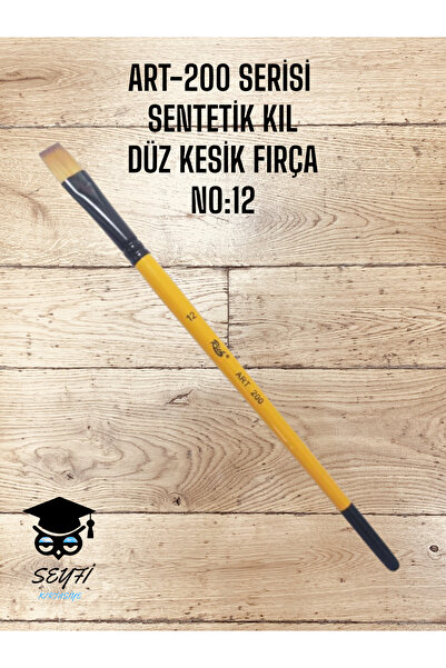 SEYFİKİRTASİYE فرشاة شعيرات صناعية مسطحة من سلسلة ART-200 رقم: 12