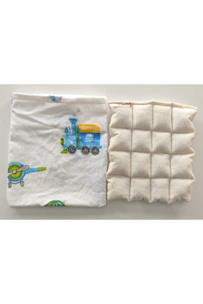 DAS YÜN Yıkanmamış Koyun Yünü Dolgulu Bebek Sırt-Göğüs Bezi ( DAS1KREM + MAVİ...