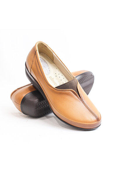 Obucca Tan Leather Full Orthopedic Daily Mother Shoes