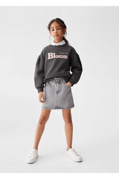 MANGO Kids Paperbag-Jeansrock