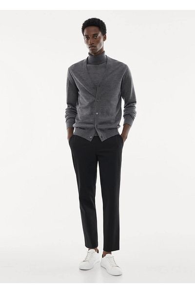 MANGO Man Cardigan 100% lana merinos