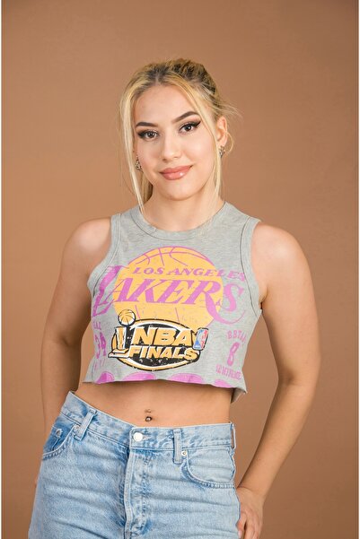 Kayz Tekstil Γκρι εμπριμέ αθλητικό αμάνικο κορμάκι