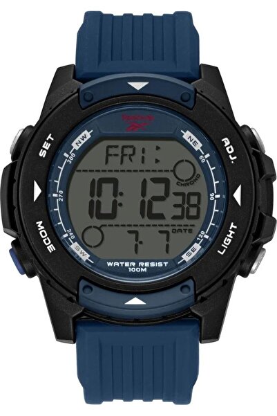 Reebok Rv-Brk-G9-Pbıt-Wt Digital Navy Blue Silicone Men's Wristwatch