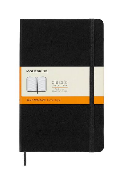 Moleskine Classic Lined 13x21cm 240 Sheets Hard Cover Notepad