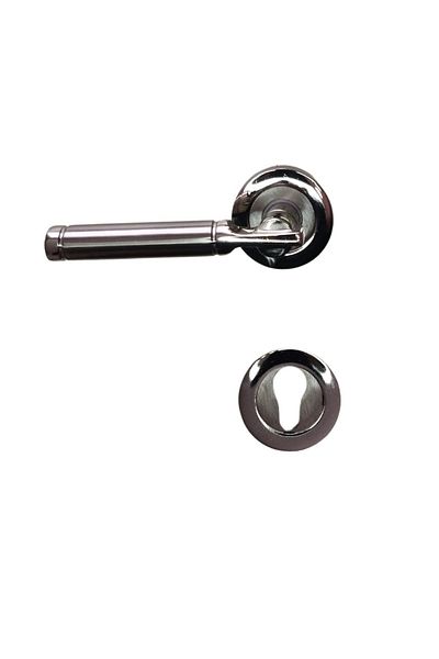 HOBİDABİ Minimalist Black Door Hardware Set -Verda Satin Series - Left Steel Door Handle Yale Door Handle
