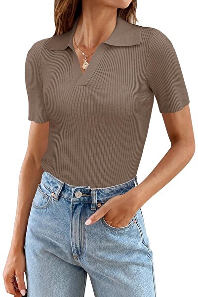 youknitwear you تي شيرت تريكو بياقة بولو بيني