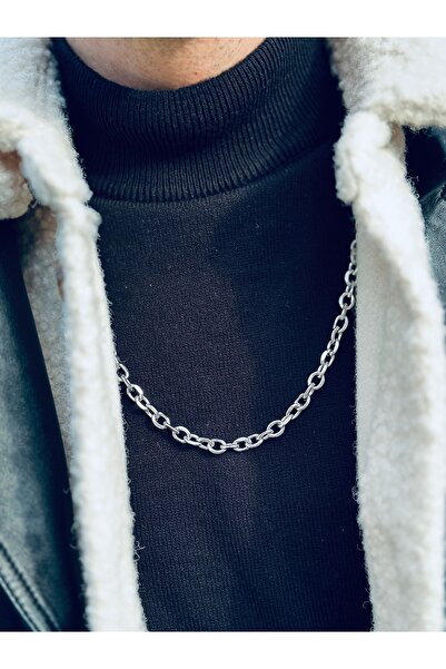 CAPO by Aytaç Yamaç الحد الأدنى من سلسلة الرجال قلادة فضية اللون الصلب 65 سم ...