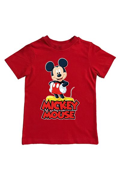 Mickey Mouse Children's Summer T-Shirt - Printed, Cotton Combed