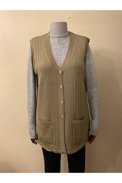 TEK Πλεξούδα μαλλιών ΜΟΝΟ ΠΛΕΚΤΟ Mercerized Mother Vest / Sand