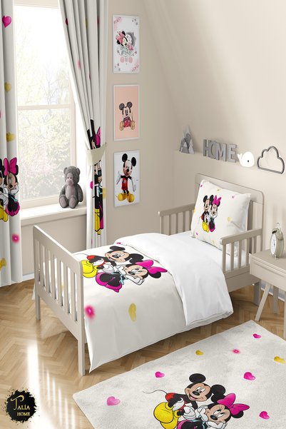 Talia Home Mickey Mouse Desenli Çocuk Odası Nevresim Takımı TLAN-112