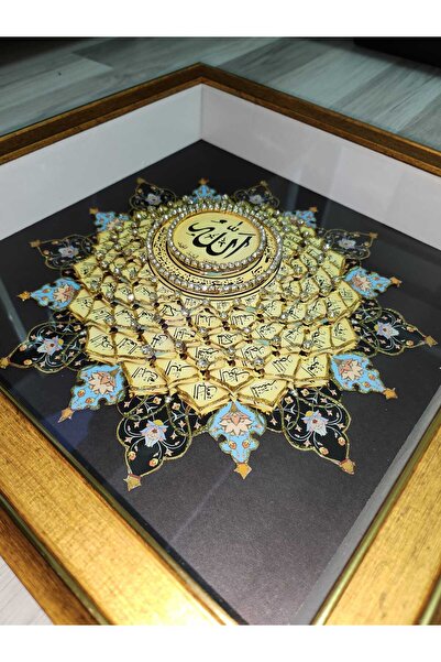 Atölyeden Sanata 32 Mavi detaylı Rölyef Tablo 40 x 40