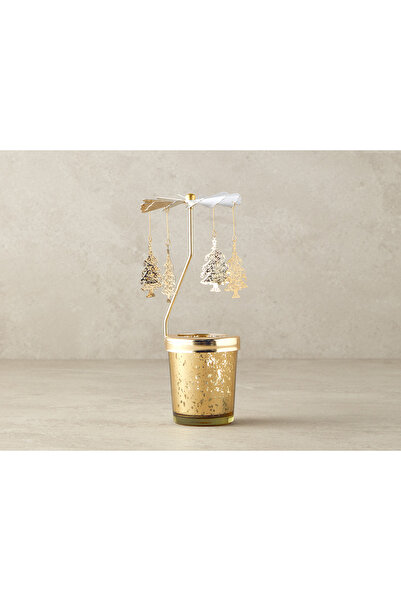 English Home Christmas Tree Metal Mumluk Gold