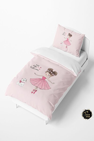 Talia Home طقم غطاء لحاف للفتيات الصغيرات والأطفال مع الأميرة TLAN-005