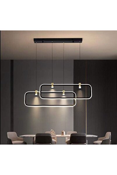 Vonalight Siyah Oval 80*20cm Led spotlu,bronz Sarkıt Avize,modern Aydınlatma,dekoratif 3000K Işık Rengi 100CM